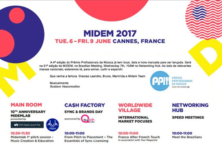 MIDEM APRESENTA: faltam 10 dias para o lançamento da   4ª edição do Prêmio Profissionais da Música