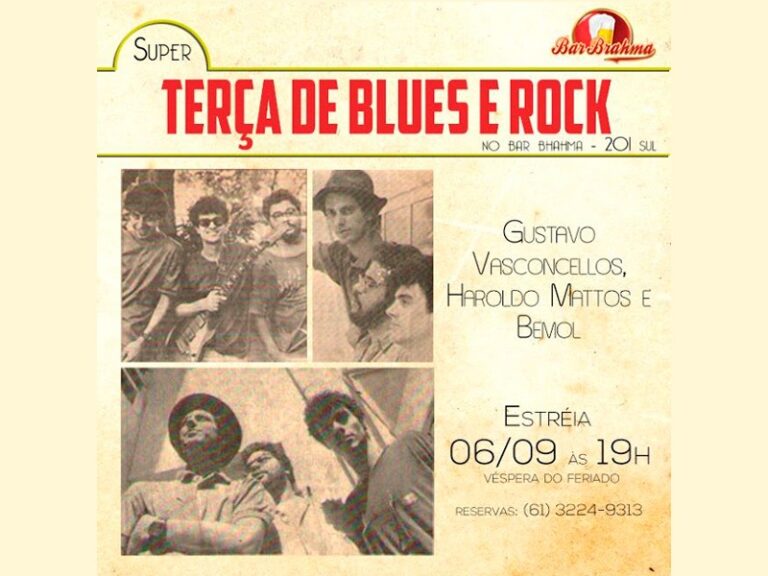 Logo mais, às 19h, no Bar Brahma 201 Sul, estréia a Super Terça de Blues e Rock   com o duo Blues de Bolso.