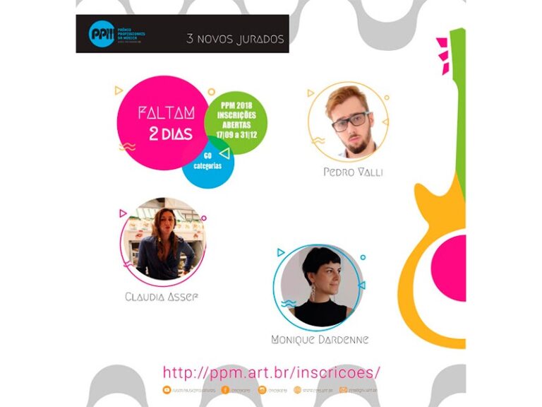 PPM 2018 anuncia mais 3 jurados