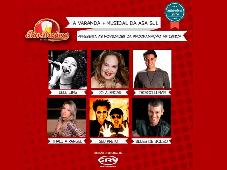 CONFIRA AS NOVIDADES DA PROGRAMAÇÃO ARTÍSTICA DO BAR BRAHMA NESTE MÊS