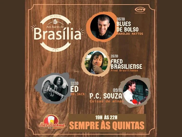 De volta aos bares de Brasília, estreia amanhã, no Bar Brahma