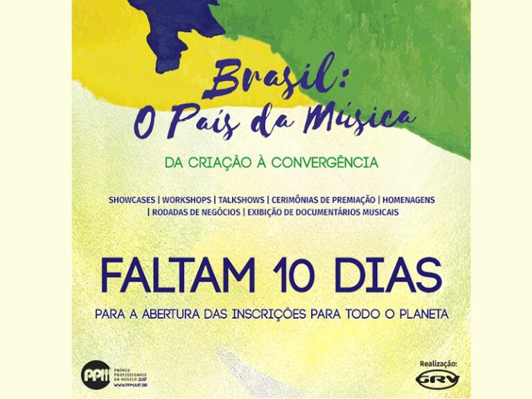 Leia hoje no blog A Parada da Música:   Faltam 10 dias para a abertura das inscrições do PPM 2017