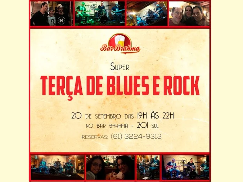 Amanhã, terça [20|09: 19h], tem repeteco da SuperTerça de Blues no Bar Brahma [201 Sul] | Brasília DF