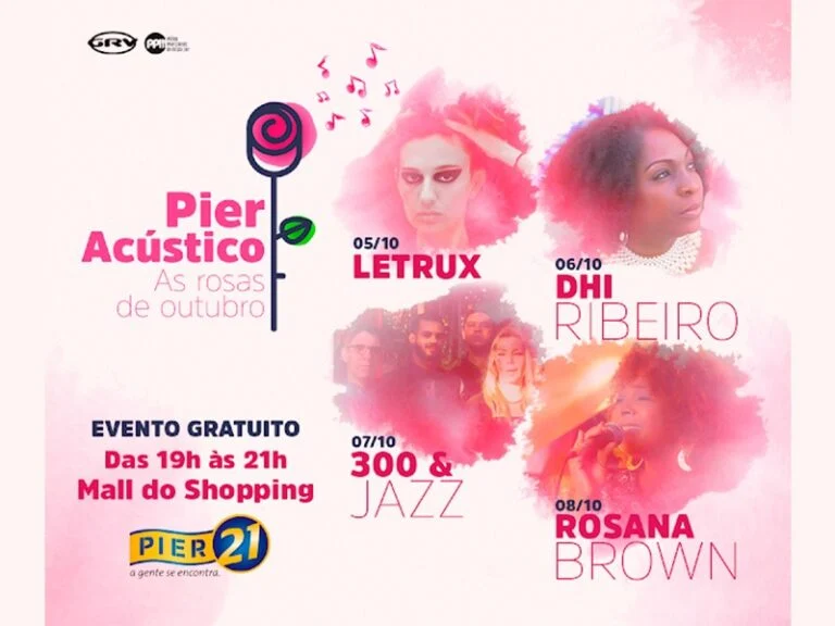 As rosas de outubro na 3ª edição do Pier Acústico.
