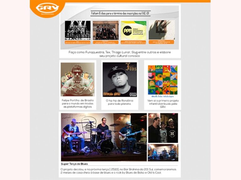 Saiba mais sobre as novidades da última semana de outubro da GRV no blog A Parada da Música