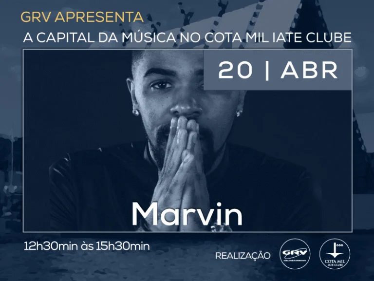 Marvin, neste sábado [20], no Cota Mil Iate Clube