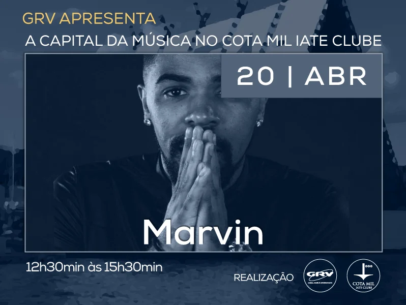 Marvin, neste sábado [20], no Cota Mil Iate Clube
