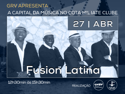 Fusion Latina, neste sábado [27], no Cota Mil Iate Clube