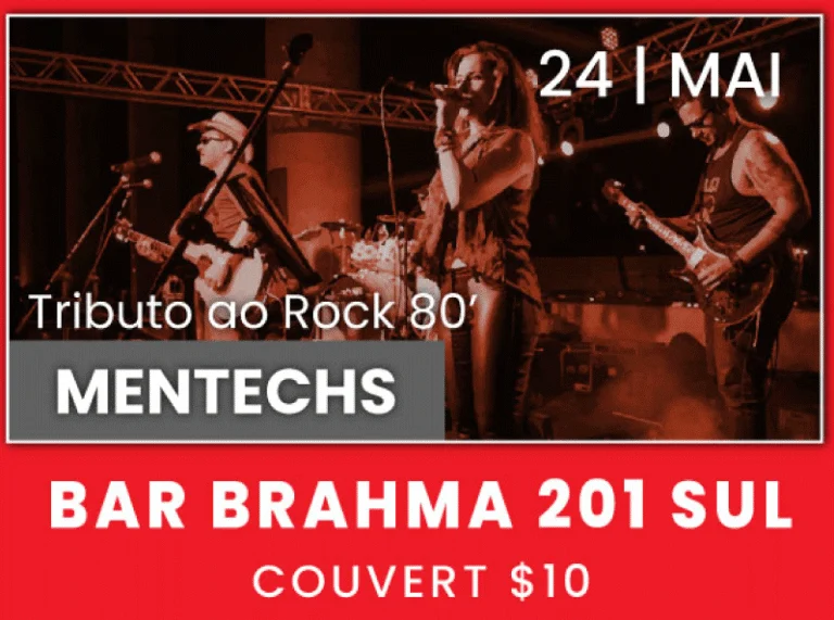 Mentechs, log mais, nos Sextos Tributos do bar Brahma