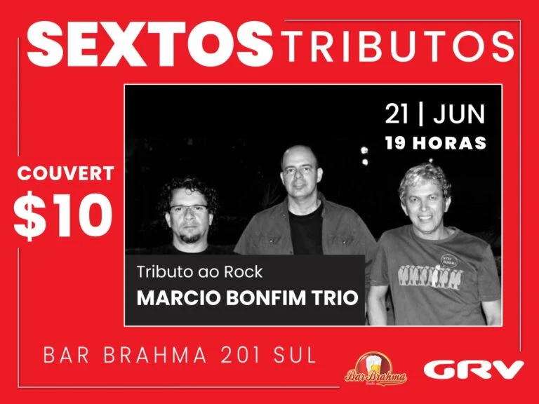 Tributo ao Rock nesta sexta [21|6] no Bar Brahma
