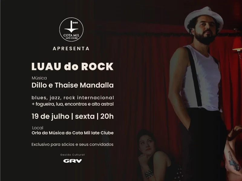 Luau do Rock no Cota Mil apresenta Dillo e Thais