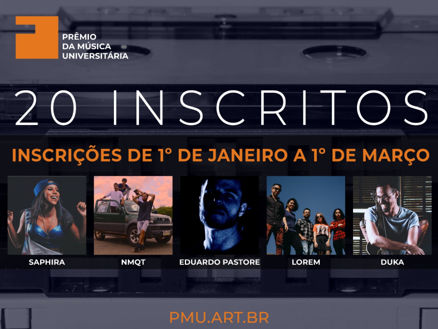 20 inscritos na 1ª edição do Prêmio da Música Universitária