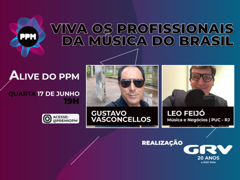 As Lives do Prêmio Profissionais da Música começam nesta quarta [17|6], 19h no canal do PPM no Instagram