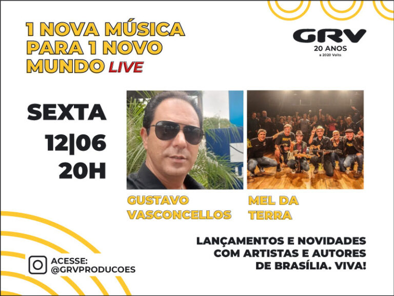 Dia 12 tem a live das lives da GRV com Mel da Terra