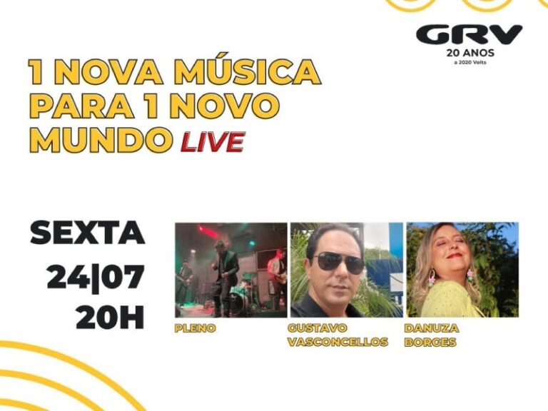 Pleno e Danuza Borges na live da @grvproducoes. Sexta [ 24], 20h