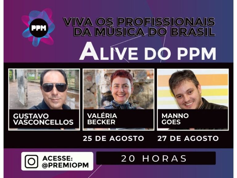 Valéria Becker e Manno Góes para encerrar as lives de agosto do PPM