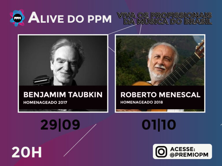 O grande músico brasileiro Roberto Menescal, na live do PPM