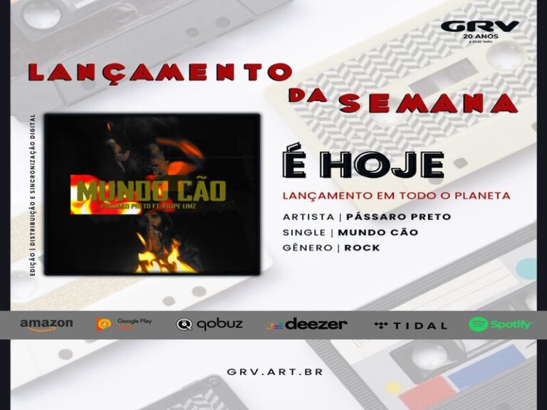 Pássaro Preto lança novo single hoje em todo o planeta