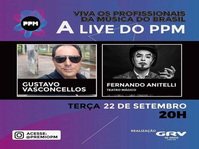 Fernando Anitelli do Teatro Mágico na live do PPM