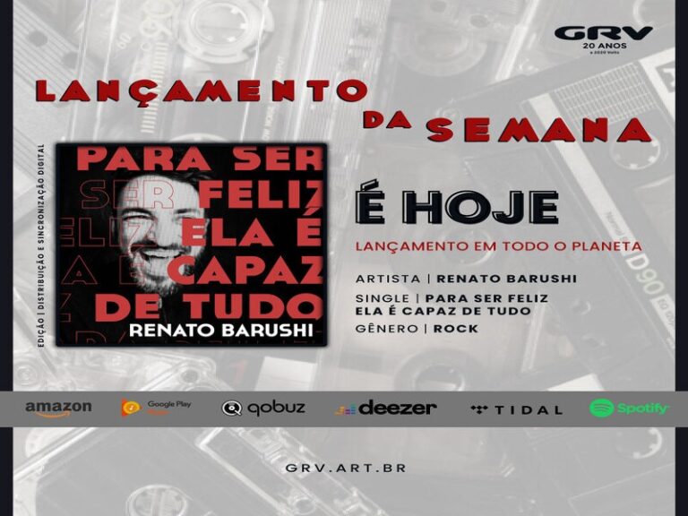 Renato Barushi lança “para ser feliz ela é capaz de tudo”