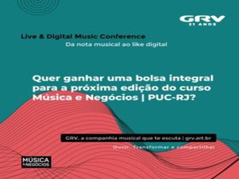 Quer concorrer à uma bolsa integral na próxima edição do Música e Negócios [PUC-RJ] ? Saiba como…