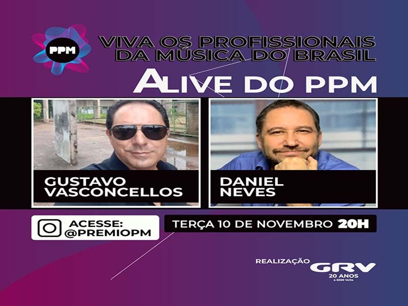 Daniel Neves da ANAFIMA  na live do Prêmio Profissionais da Música