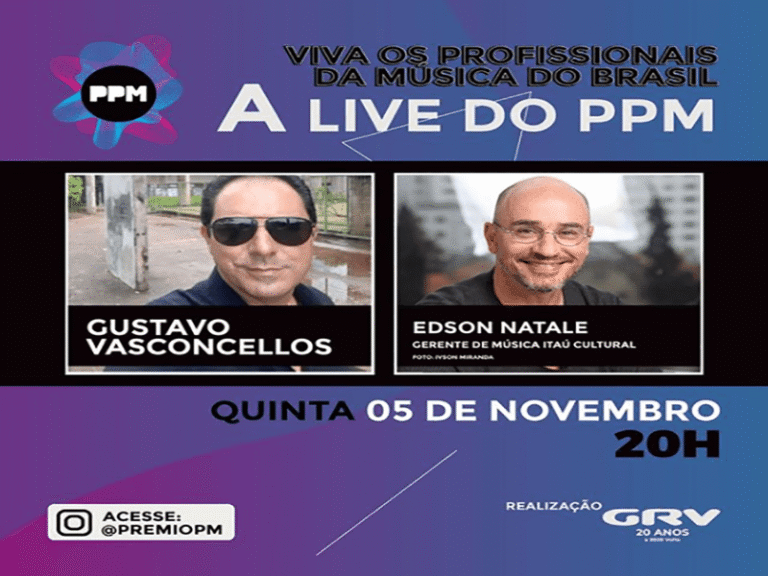 Edson Natale do Itaú Cultural  na live do Prêmio Profissionais da Música