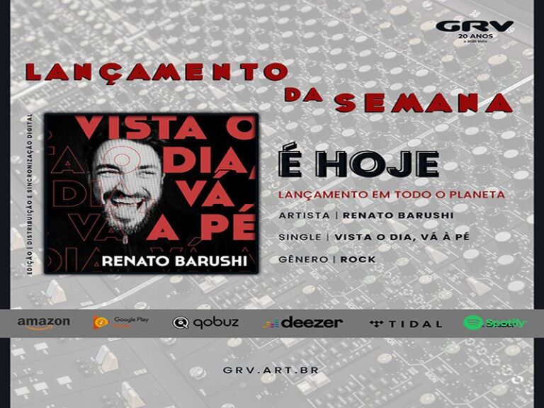 Renato Barushi lança o single Vista o dia, Vá à Pé