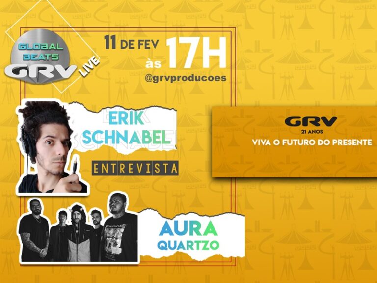 Nesta quinta [ 11/2], tem a live Global Beats com Aura Quartzo, 17h em @grvproduccoes