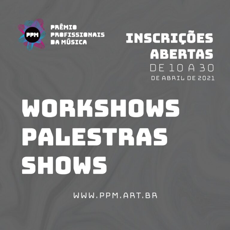 Abertas as inscrições para Workshows, Palestras e Pocketshows do PPM