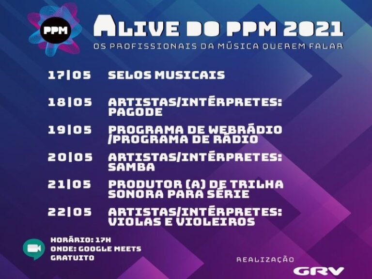 A 12ª semana de lives do PPM promete