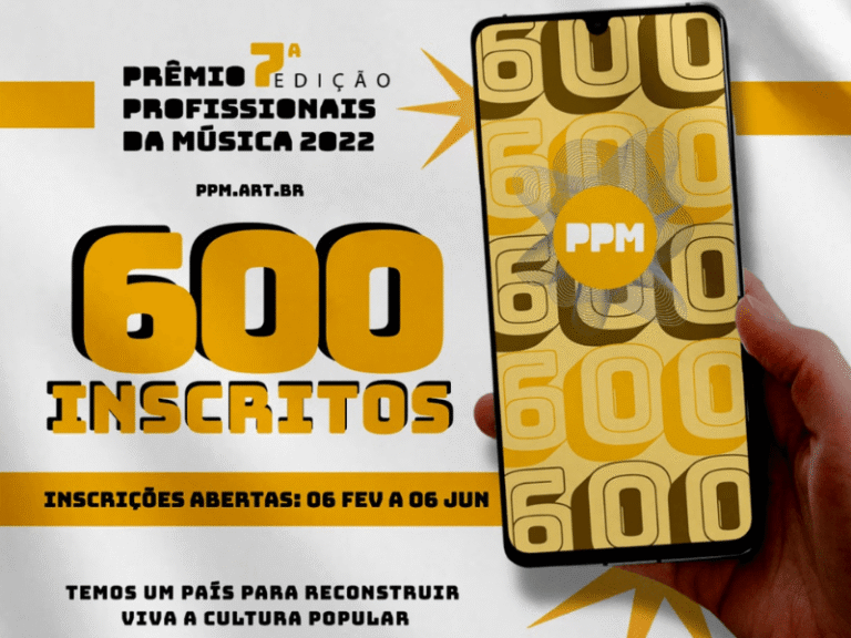 600 inscrições confirmadas para a 7ª edição do Prêmio Profissionais da Música