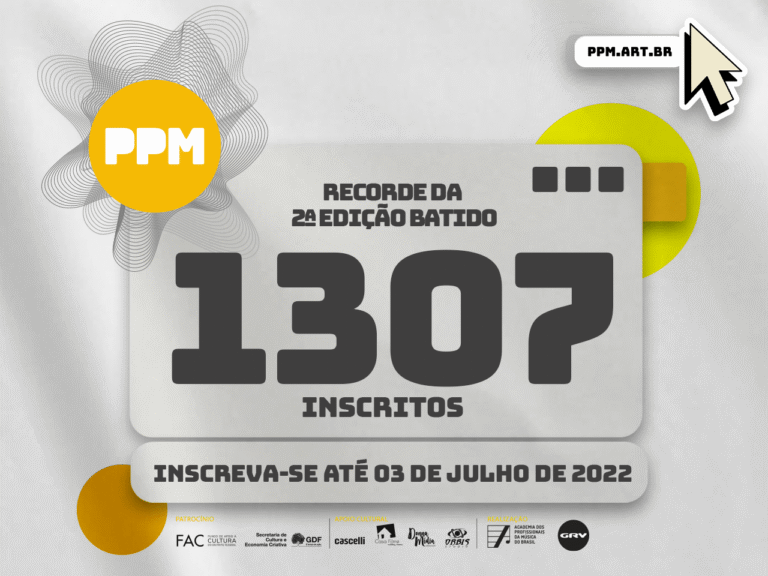 Recorde de inscrições em todas as edições presenciais do Prêmio Profissionais da Música acaba de ser batido