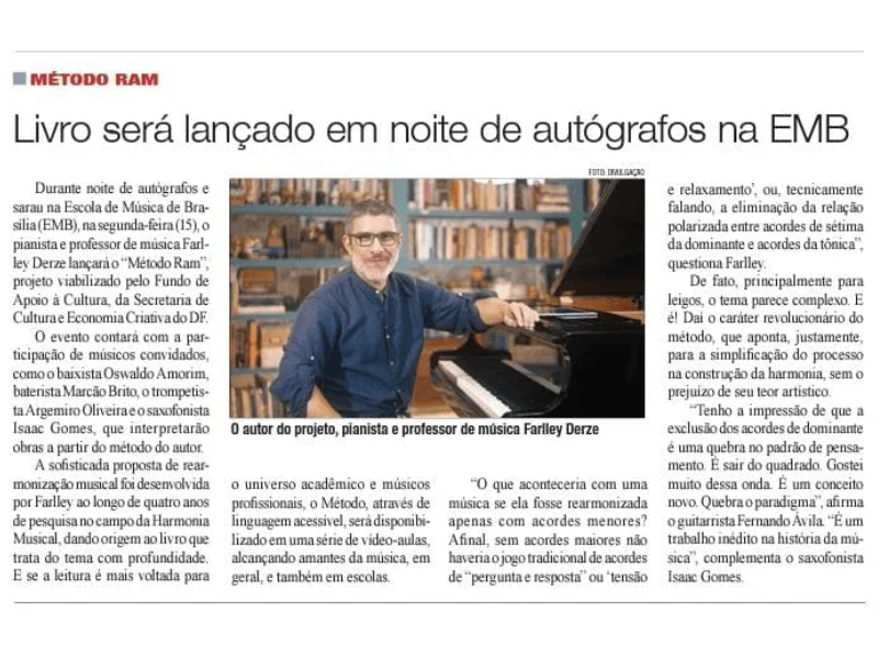 É hoje que o mundo conhecerá o Método Ram de Farlley Derze