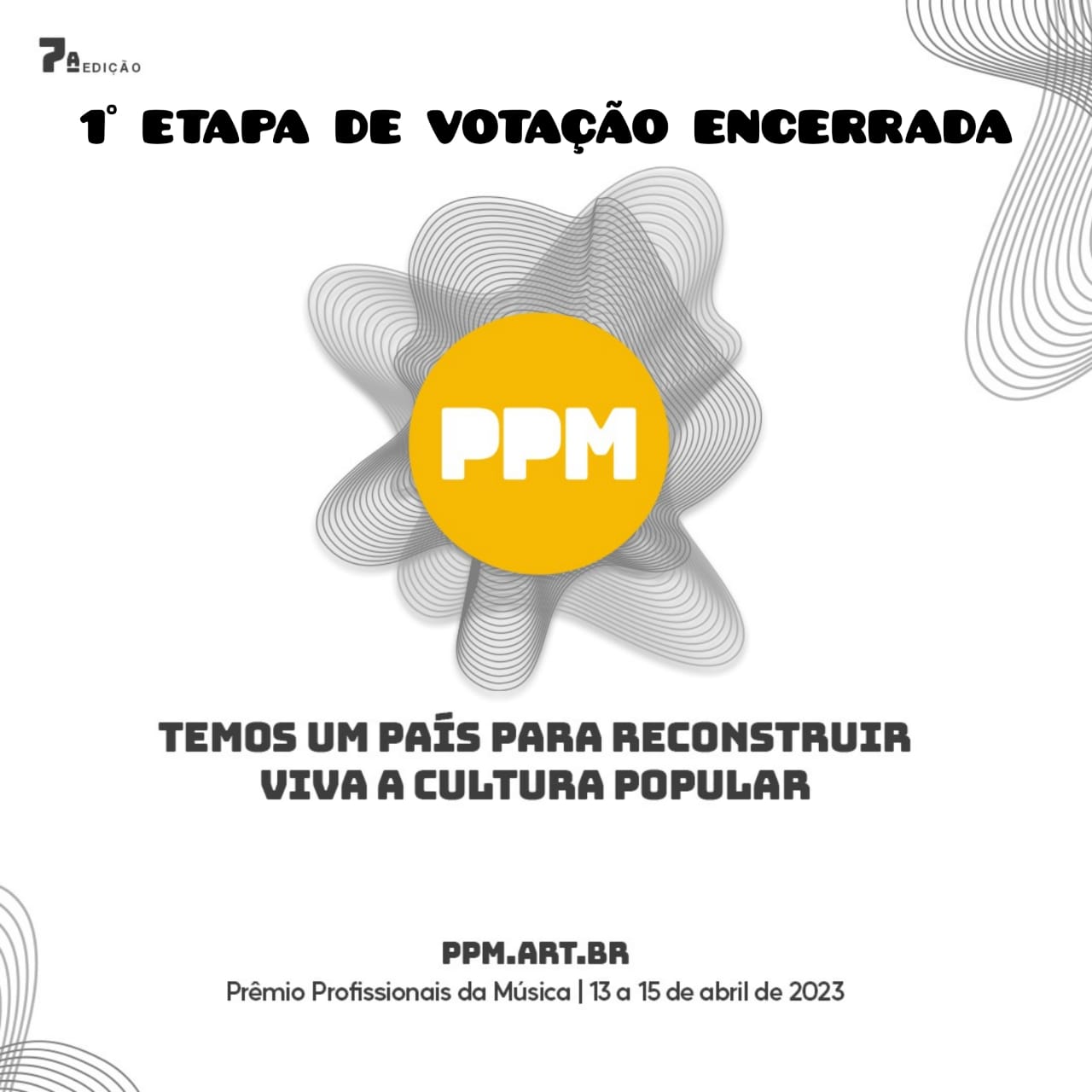 Encerrada a 1ª etapa de votação da 7ª edição do Prêmio Profissionais da Música