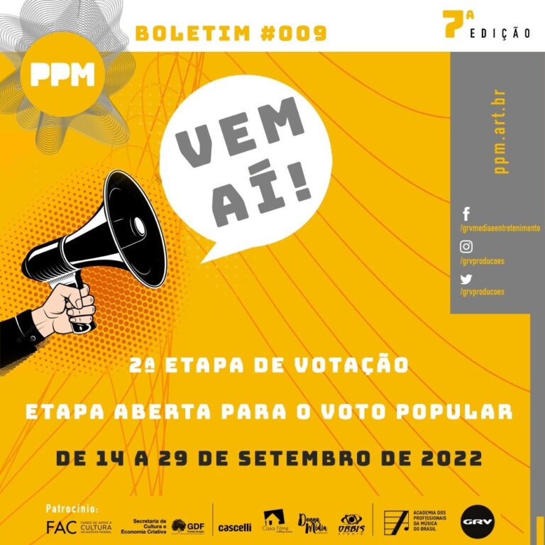 Vem aí a 2ª etapa de votação da 7ª edição do Prêmio Profissionais da Música