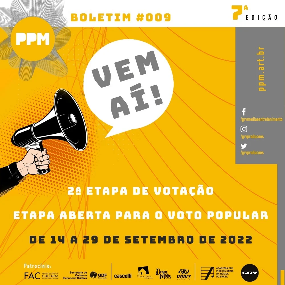 Vem aí a 2ª etapa de votação da 7ª edição do Prêmio Profissionais da Música