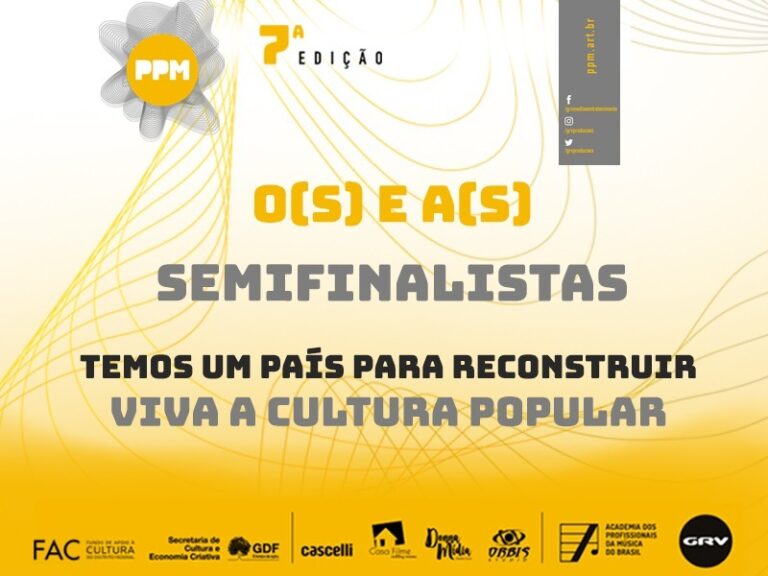 Semifinalistas da 7ª edição do Prêmio Profissionais da Música