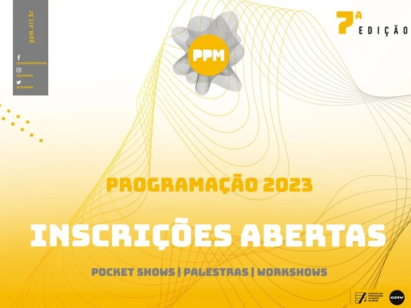 Inscrições abertas para propostas de workshows , palestras e pocket shows na 7ª edição do Prêmio Profissionais da Música