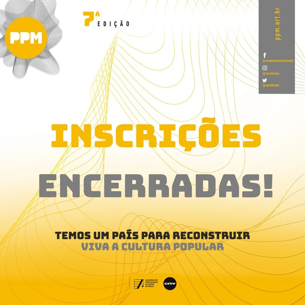 Encerradas as inscrições para workshows, palestras e pocket-shows da 7ª edicao do PPM