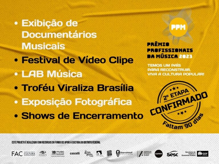 Confirmada a 2ª etapa da 7ª edição do Prêmio Profissionais da Música