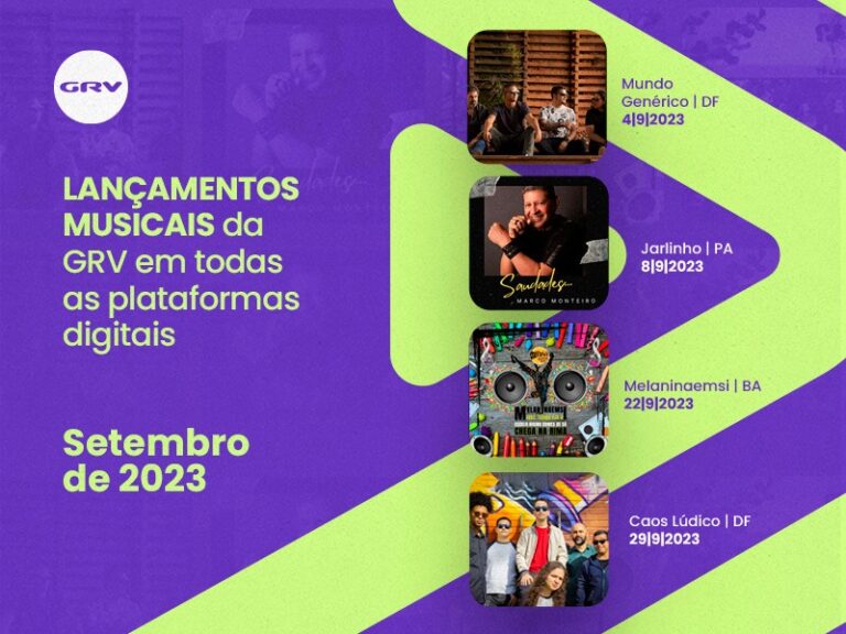 Setembro chegou com novos lançamentos da música do Brasil by GRV