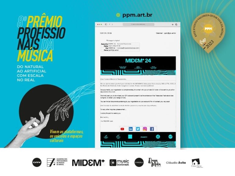 Prêmio Profissionais da Música VIII do novo MIDEM para o mundo