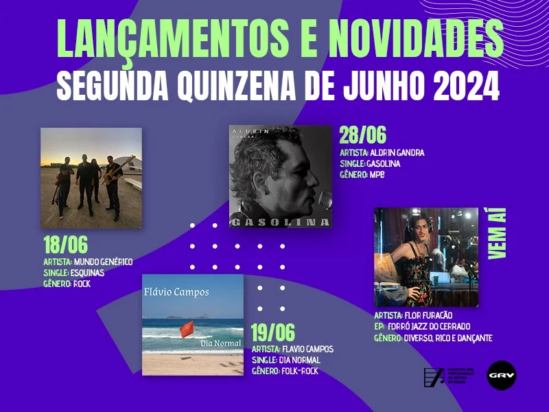 Junho de forró… E de pop, rock, folk e blues na GRV