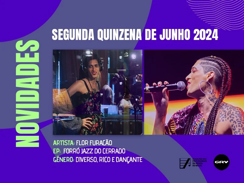 Flor Furacão no estúdio para gravação do EP Forró Jazz do Cerrado