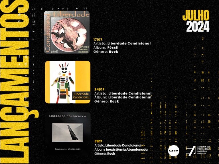 Liberdade Condicional e toda discografia, agora nos streamings, by GRV