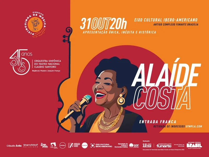 ALAÍDE COSTA E OSTNCS EM APRESENTAÇÃO HISTÓRICA NA CAPITAL FEDERAL
