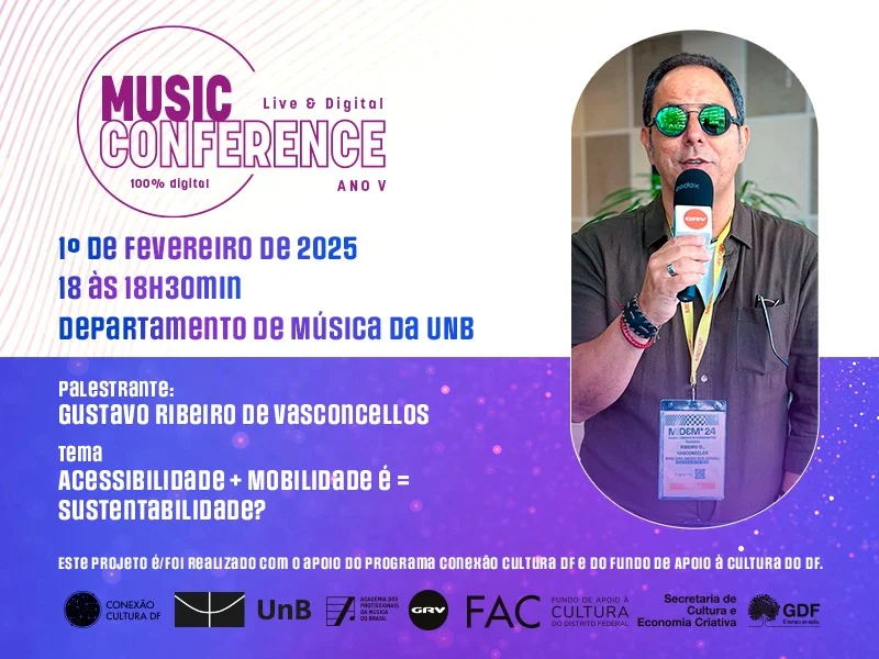 GRV e o Departamento de Música da UNB apresentam a Live and Digital Music Conference