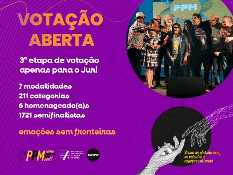Quanto(a)s serão finalistas da 8ª edição do Prêmio Profissionais da Música? 3ª etapa de votação no ar…