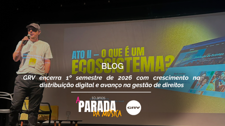 GRV encerra 1º semestre de 2026 com crescimento na distribuição digital e avanço na gestão de direitos